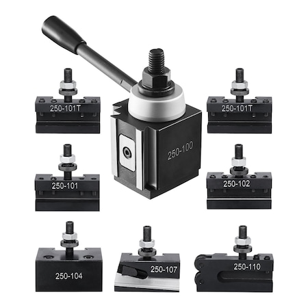 Vevor Quick Change Tool Post Set 6 Pcs Lathe Tool Holders for 6"-12" Mini Lathe Swing, 6PK 250-100(6)