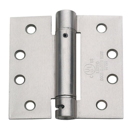 Global Door Controls 4 in. x 4 in. Satin Nickel Square Corner Spring Hinge CPS4040-US15-M