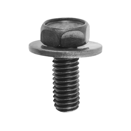 Auveco Hex Head Sems Screw M6-1.0 x 16mm, 50PK 23830