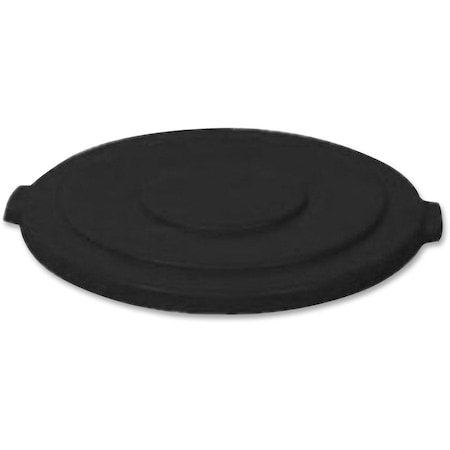Rubbermaid Commercial BRUTE(R) 55 gal Trash Can Lid, Flat Black, Resin, 0 Openings 26 3/4 in W/Dia 1779738