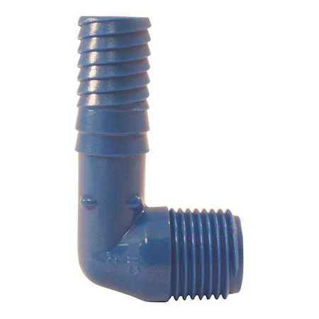 National Brand Alternative 1/2 in. Polypropylene Blue Twister Insert 90-Degree x MPT Elbow ABTME12
