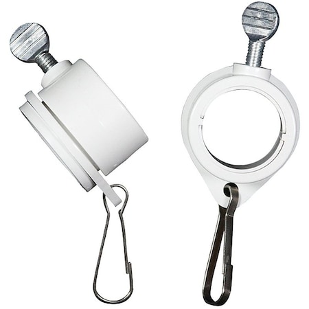 Valley Forge Flag Mounting Ring, Rotating, PVC, For 1 in Dia Flag Poles 28219