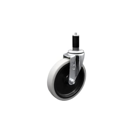 Service Caster 5 Inch Thermoplastic Rubber Wheel 1-1/5 Inch Expanding Stem Caster SCC SCC-EX05S510-TPRS-114