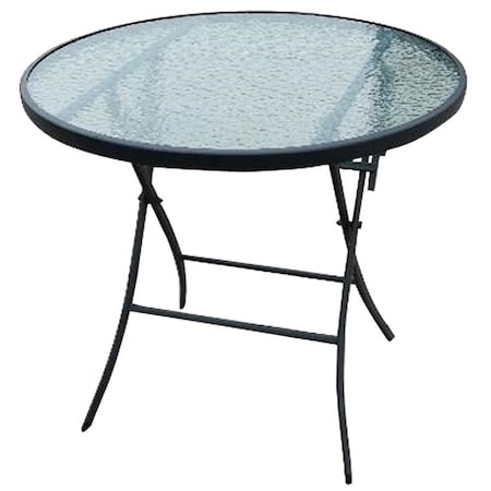 Seasonal Trends TABLE FOLDING W/GLASS TOP 32IN 50632