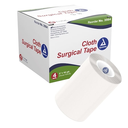 Dynarex Cloth Surgical Tape, 3"x10 Yards, 48PK 3564