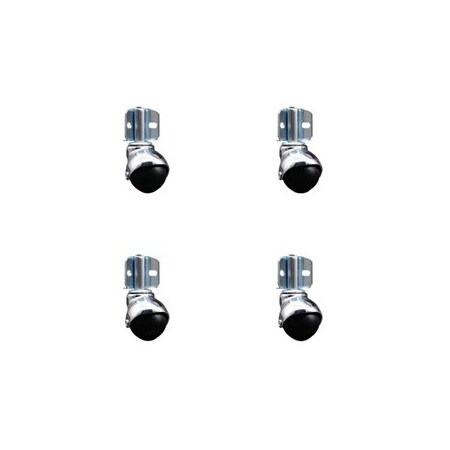 Service Caster 2 Inch Bright Chrome Polyolefin Ball Caster - Corner Mount Bracket - SCC, 4PK SCC-GR01S20-POS-BC-716-4-CB90-4