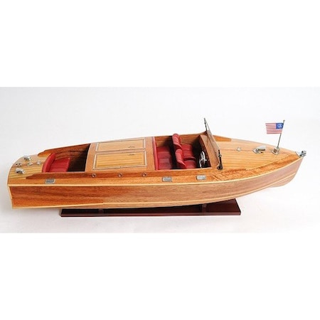Homeroots 15" Natural Manufactured Wood Boat Sculpture 401829