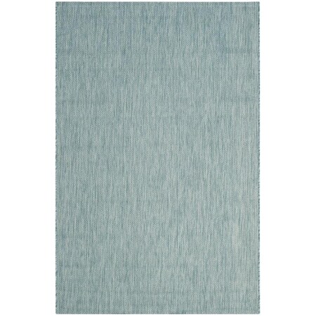 Safavieh 2 ft. 3 in. x 10 ft. Courtyard Rectangle Power-Loomed Rug - Aqua CY8520-37122-210