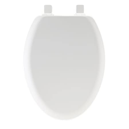 Mayfair 141EC000 Toilet Seat, Elongated, Wood, White, Twist Hinge 141EC 000/146ECDG
