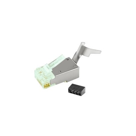 Cable Wholesale Simply45 Shielded Cat6 RJ45 Crimp Conn, external ground, 50PK S45-1150