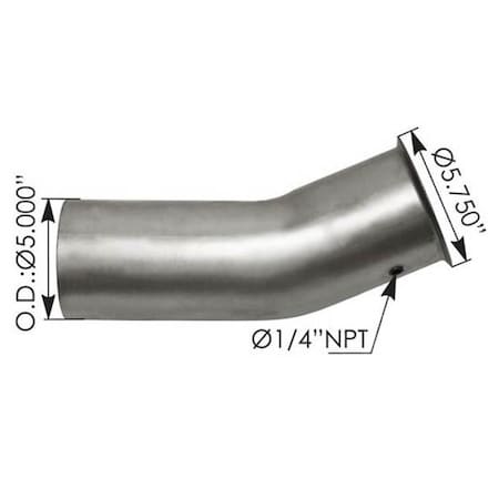 Replacement For Kenworth T600B Year 2004 Steel Turbo Pipe W Cat Engine