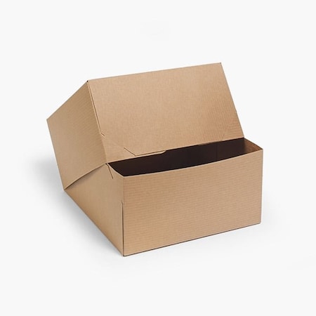 Nashville Wraps Recycled Kraft Pinstripe 2 Piece Gift Boxes, 9x9x5, 50PK KG12