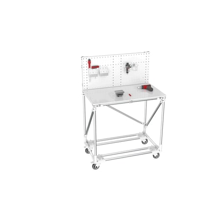 Trilogiq Mobile Worktable With Tool Holder Board. 21028-01