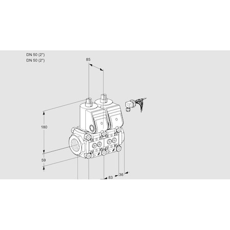 Honeywell Kromschroder VLV, DBL, SOLND, 2 IN, VCS3E50R/50R05NNQR/PP KS88103251