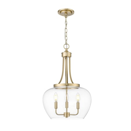 Z-Lite Joliet Burnished Brass 3 Light Pendant 473P16-BBR