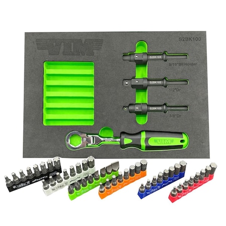 Vim Tools 52 Piece Shake 2 Break Master Kit With Impact Bits S2BK100K