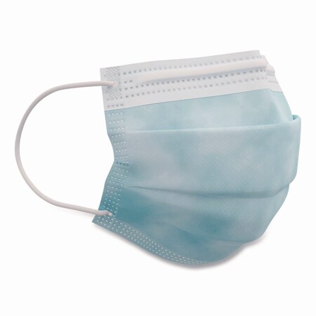 Medicom Three-Ply Disposable Face Mask, Paper, One Size Fits Most, 50PK 214115/-CAN
