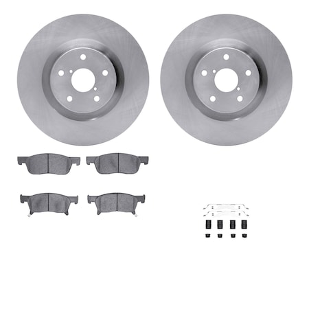 Dynamic Friction Co DFC Brake Rotor with 5000 Brake Pads and Hardware Kit 6512-13225