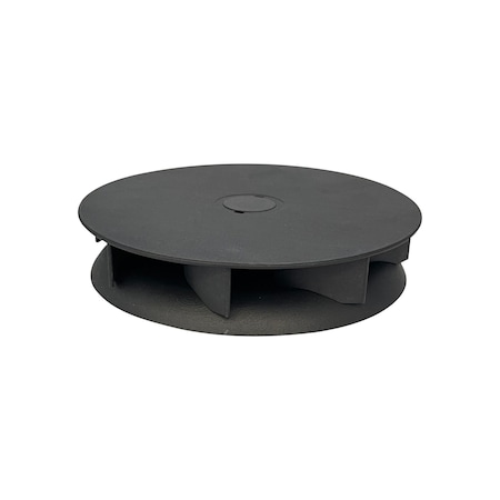 Ava-Matic Slim-Matic Wind-Powered Rotating Roof Vent for Vans, RVs, Trailers, Campers, Black, Round Shutter AVA5120