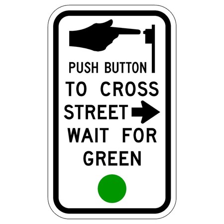 Sign Solutions Usa Traffic Sign, 9 in Width, Aluminum Sign, Vertical Rectangle DUS12HWT0915R10-4AR