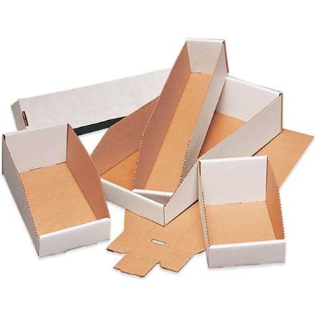 Officespace 5 x 18 x 4.5 in. White Bin Boxes Case, 50PK OF2536778