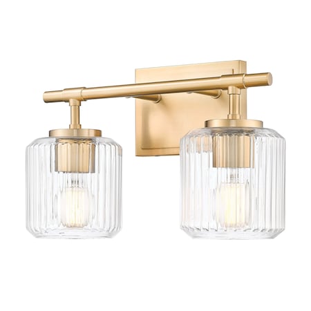 Z-Lite 2 Light Vanity in Modern Gold 7515-2V-MGLD