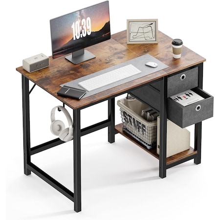 Simple Deluxe D-F02BCV3-40IN-RUST Desk 3A88DESKBCV340RUST01