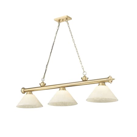 Z-Lite Cordon Heritage Brass 3 Light Billiard 2306-3HBR-AGM14