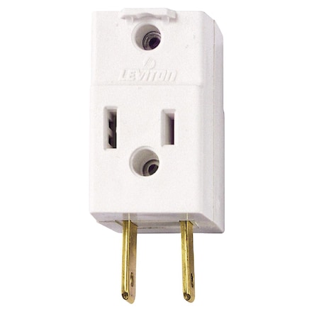 Leviton White 15A 3-Outlet Cube Tap 008-00531-00W