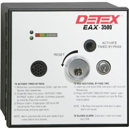 Detex Security Alarm - Wired - 24 V AC - 100 dB - Audible - Surface Mount EAX-3500