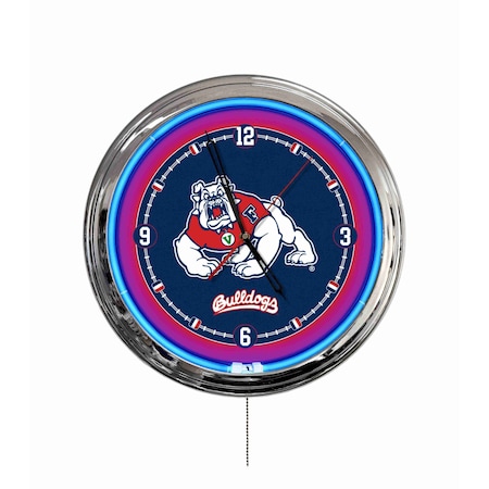 Holland Bar Stool Fresno State University 16 LED Wall Clock ClkL16