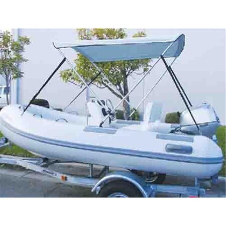 Carver V4257UB White Vinyl 2-Bow Ready to Assemble Bimini Top Kit with Storage Boot C4V-V4257UB