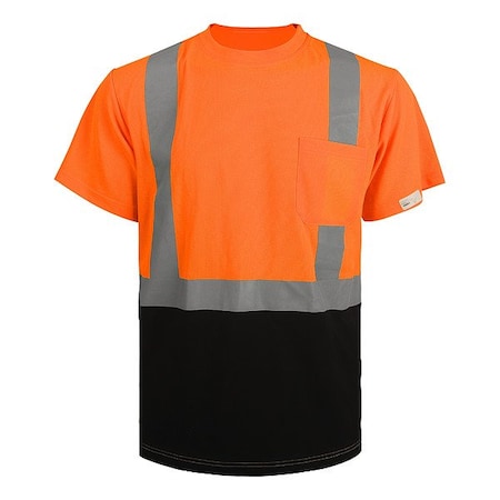 Condor Hi-Vis T-Shirt, 2, R, Polyester, Orange, S 857FT5