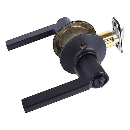 Schlage Residential Entry Lock, Latitude Lever, Black F51A LAT 622 KD