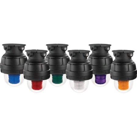Federal Signal Strobe Light, Amber, Strobe Tube, 24V DC, 60 FPM, 8 13/16 in Dia., Surface 24XST-024A-MOD