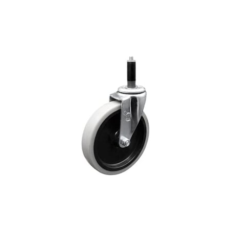 Service Caster 5 Inch Thermoplastic Rubber Wheel 7/8 Inch Expanding Stem Caster SCC SCC-EX05S510-TPRS-78