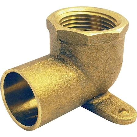 Epc Elkhart Products 10156856 Pipe Elbow, 1/2 in, Sweat x Female, 90 deg Angle, Brass 10159296