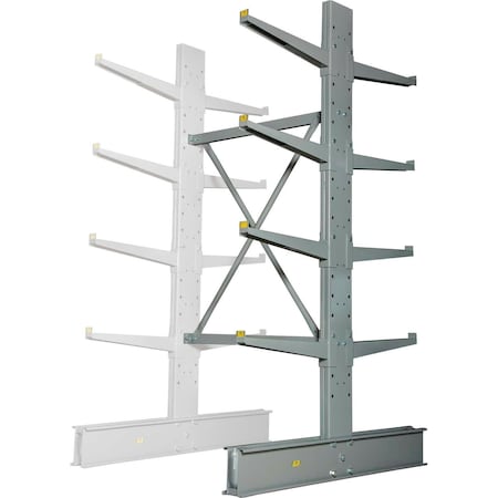 Global Industrial Double Sided Cantilever Rack Add-On, 2" Lip, 48"Wx65"Dx96"H - Best Value Series 298904A
