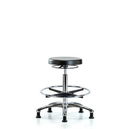 Blue Ridge Ergonomics Bench Stool, Hi, Chrome, Poly, CF Glides BR-PHBSO-CR-CF-RG