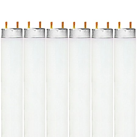 Luxrite F17T8/865 17W 24 Inch T8 Fluorescent Tube Light Bulb, 6500K Daylight, 1350 Lumens, G13, 6PK LR20755