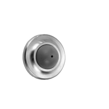 Heat Wave 1412-626 Brushed Chrome Convex Cast Wall Bumper Door Stop - Brushed Chrome HE2953860
