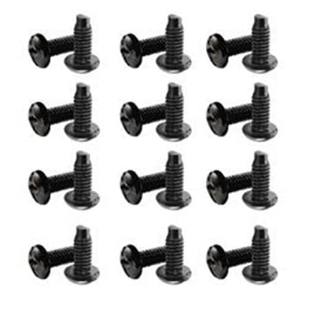 Cmple 10 - 32 x 0.5 in. Rack Mounting Screws, Black Oxide, 25PK 2095-N