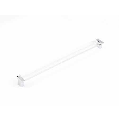 Schaub 12-5/8in Center to Center Positano Clear Cabinet Pull Polished Chrome Finish 318-26-CL