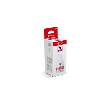 Canon GI-26 Pigment Color Ink Bottle, Inkjet, Pink, 14000 Pages, 132 mL, High Yield 4422C001