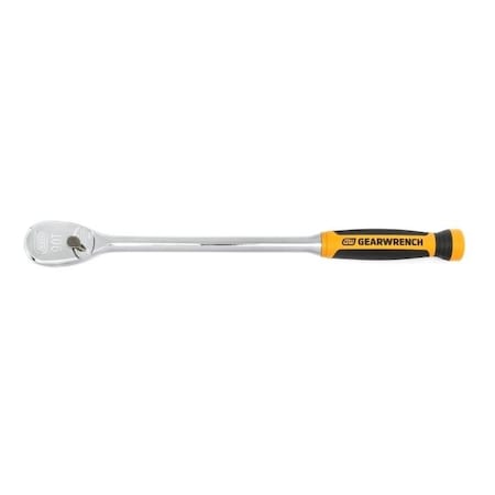 Gearwrench 1/2" Drive 90-Tooth Long Handle Dual Material Teardrop Ratchet 16-1/2" 81361T