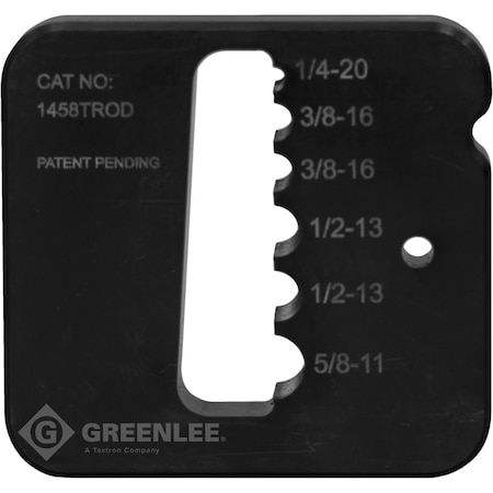 Greenlee T-Rod Dies, 3/4" H 1458TROD