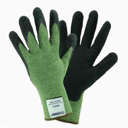 Pip Cut-Resistant Gloves, Large, Foam Nitrile Palm, Black/Green 713KSSN/L