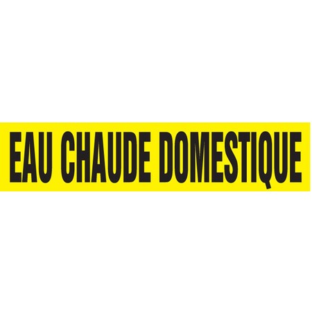 Accuform FRENCH PIPE MARKER EAU CHAUDE CRPK277SSH