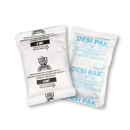 Armor Shield Desiccant, 8in. L, 5in. W, 8 oz., PK300 D8UCT-D