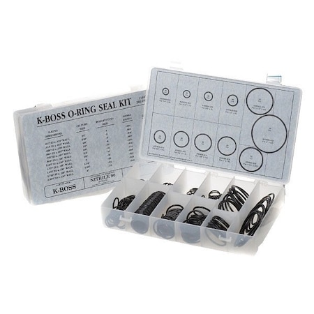 Zoro Select Boss O-Ring Kit, EPDM, Black K-BOSS/E70